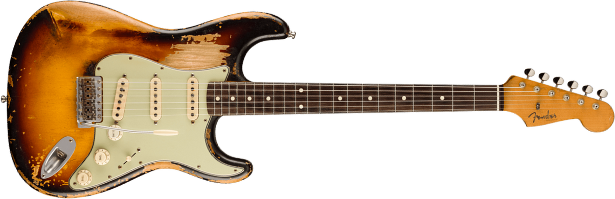 Fender Custom Shop John Frusciante Masterbuilt P.waller 3s Trem Rw - Heavy Relic 3-color Sunburst - Signature electric guitar - Main picture