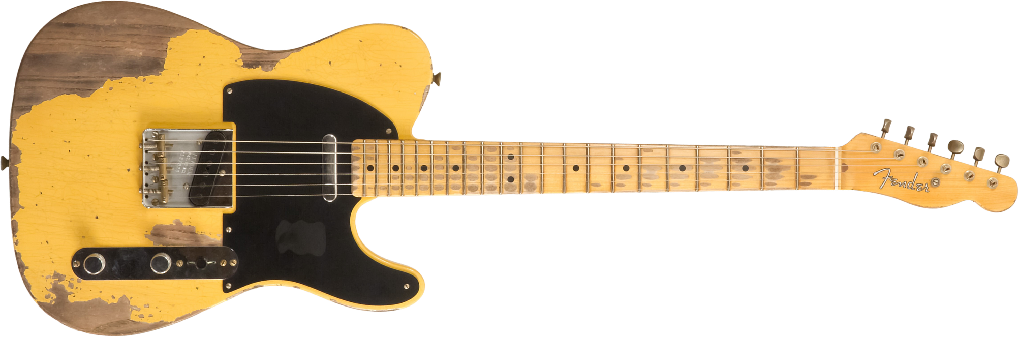 Fender Custom Shop Nocaster Tele 1951 2s Ht Mn #r137320 - Heavy Relic Natural Blonde - Str shape electric guitar - Main picture