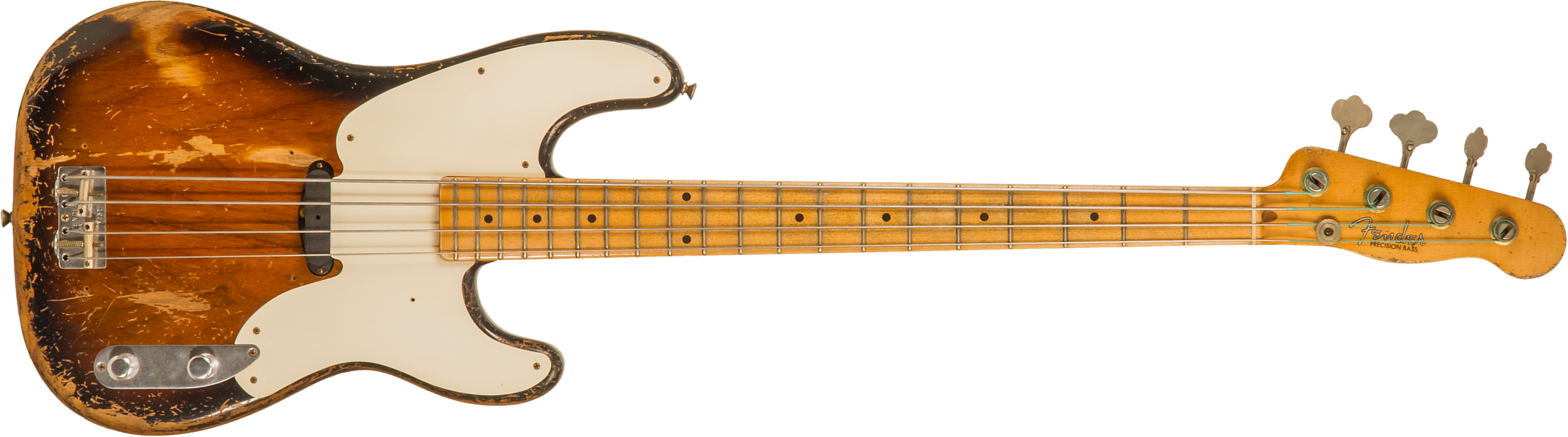 Fender Custom Shop Precision Bass 1955 Masterbuilt D.galuszka #xn3431 - Heavy Relic 2-color Sunburst - Solid body electric bass - Main picture
