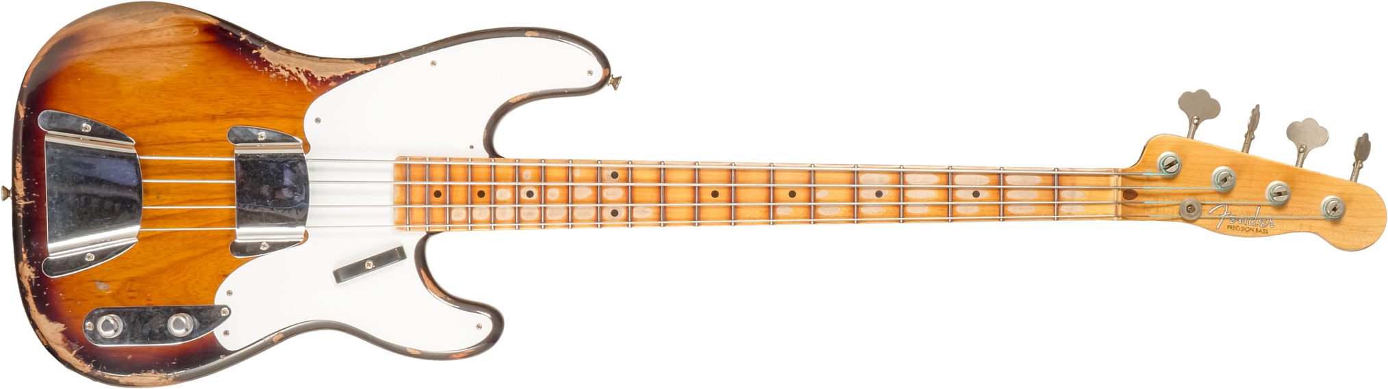 Fender Custom Shop Precision Bass 1955 Mn #r133839 - Heavy Relic 2-color Sunburst - Solid body electric bass - Main picture