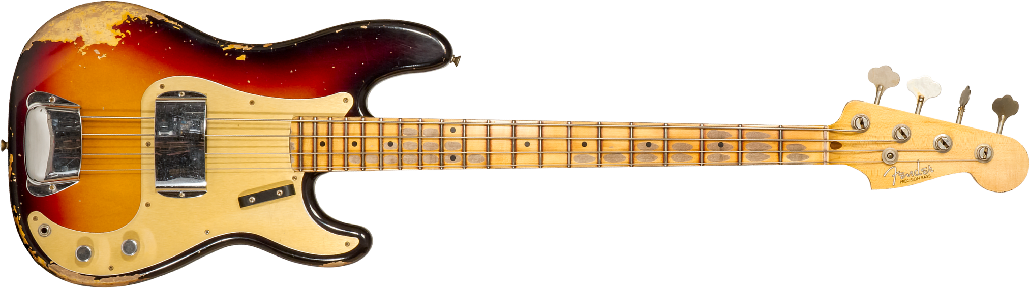 Fender Custom Shop Precision Bass 1958 Mn #cz573256 - Heavy Relic 3-color Sunburst - Solid body electric bass - Main picture
