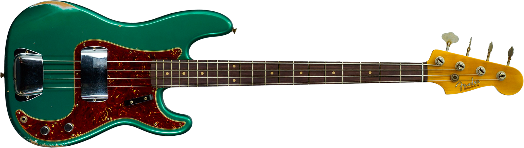 Fender Custom Shop Precision Bass 1960 Rw #cz590976 - Relic British Racing Green - Solid body electric bass - Main picture