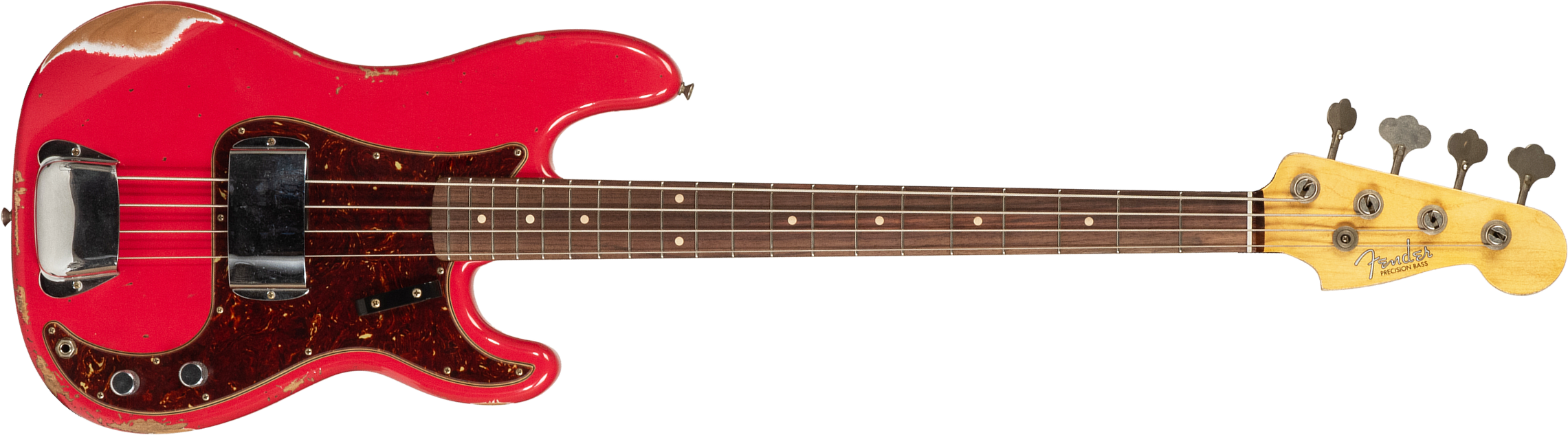 Fender Custom Shop Precision Bass 1960 Rw #r117926 - Heavy Relic Fiesta Red - Solid body electric bass - Main picture