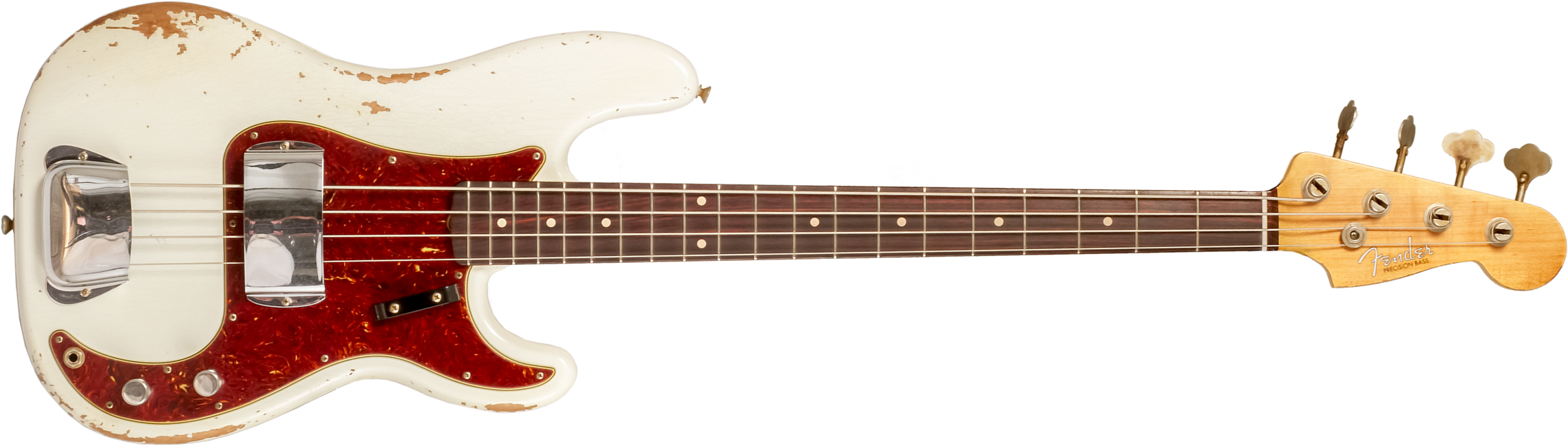 Fender Custom Shop Precision Bass 1960 Rw #r139029 - Heavy Relic Olympic White - Solid body electric bass - Main picture