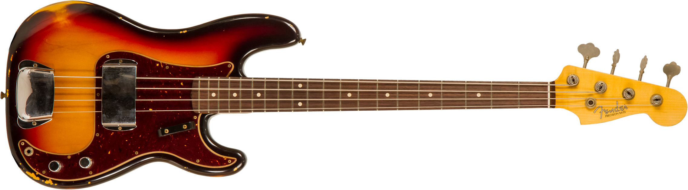 Fender Custom Shop Precision Bass 1961 Rw #cz556533 - Relic 3-color Sunburst - Solid body electric bass - Main picture