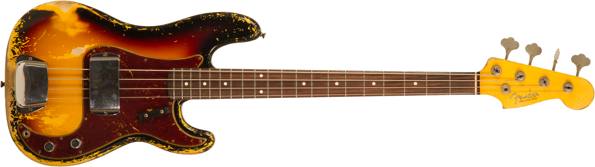 Fender Custom Shop Precision Bass 1962 Masterbuilt D.galuszka Rw #r119482 - Heavy Relic 3-color Sunburst - Solid body electric bass - Main picture