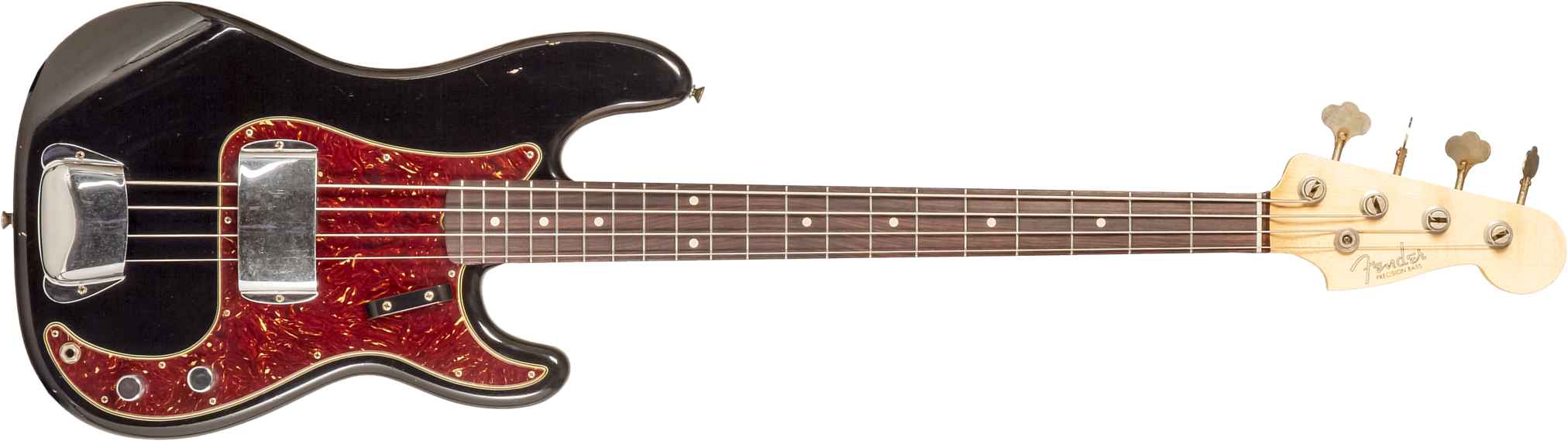 Fender Custom Shop Precision Bass 1962 Rw #r133798 - Journey Man Relic Black - Solid body electric bass - Main picture