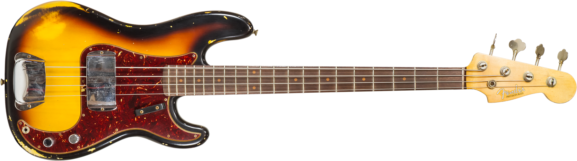 Fender Custom Shop Precision Bass 1963 Rw #cz560028 - Heavy Relic Aged 3-color Sunburst - Solid body electric bass - Main picture