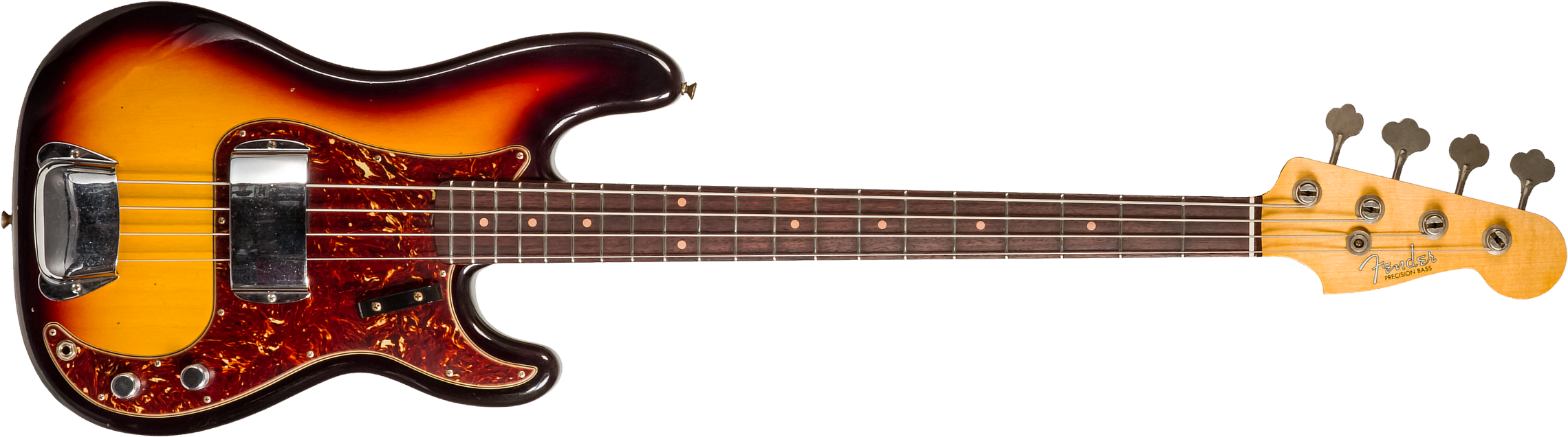 Fender Custom Shop Precision Bass 1963 Rw #cz56919 - Journeyman Relic 3-color Sunburst - Solid body electric bass - Main picture