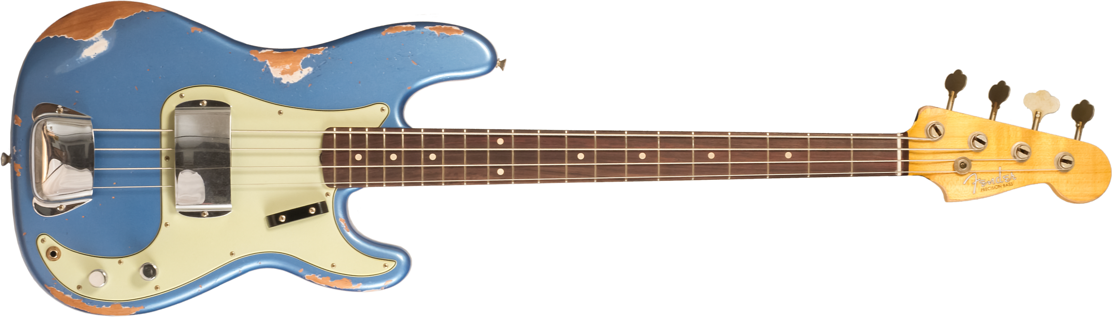 Fender Custom Shop Precision Bass 1964 Rw #r135935 - Heavy Relic Lake Placid Blue - Solid body electric bass - Main picture