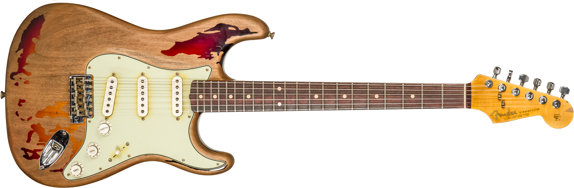 Fender Custom Shop Rory Gallagher Strat Masterbuilt D.wilson Signature 3s Trem Rw - Heavy Relic 3-color Sunburst - Str shape electric guitar - Main pi