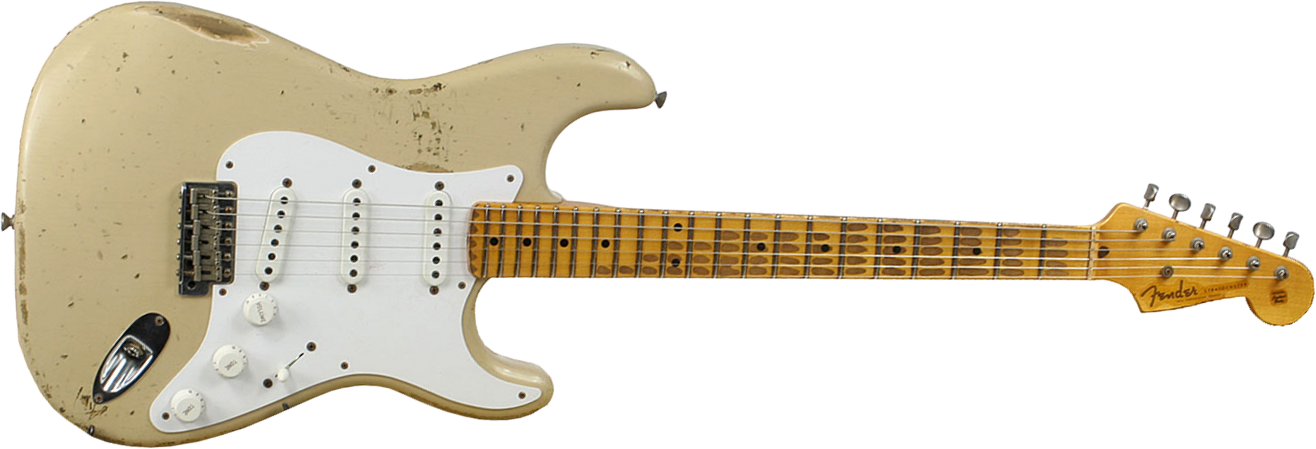 Fender Custom Shop Strat 1954 60th Anniversary Mn - Heavy Relic, Desert Sand - Str shape electric guitar - Main picture
