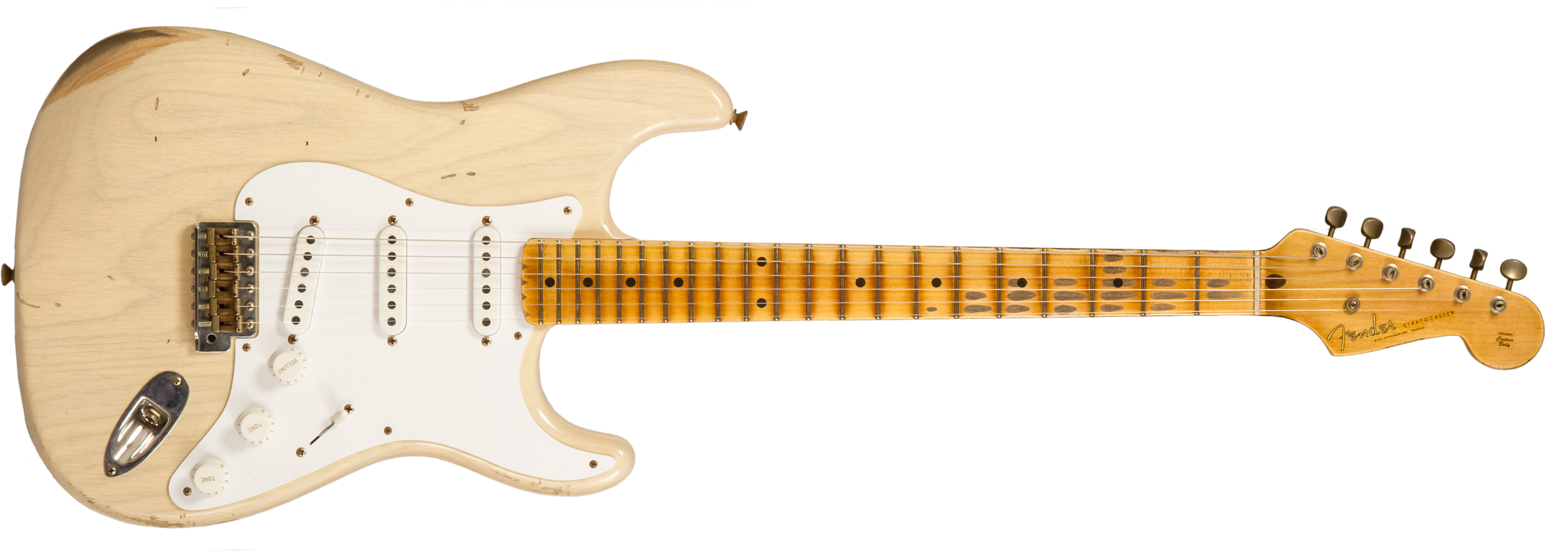 Fender Custom Shop Strat 1954 70th Anniv. 3s Trem Mn #xn5051 - Relic Vintage Blonde - Str shape electric guitar - Main picture