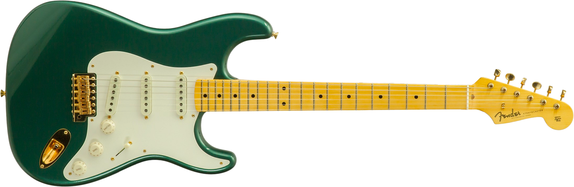 Fender Custom Shop Strat 1957 Vintage Custom 3s Trem Mn #r145062 - Time Capsule Sherwood Green Metallic - Str shape electric guitar - Main picture