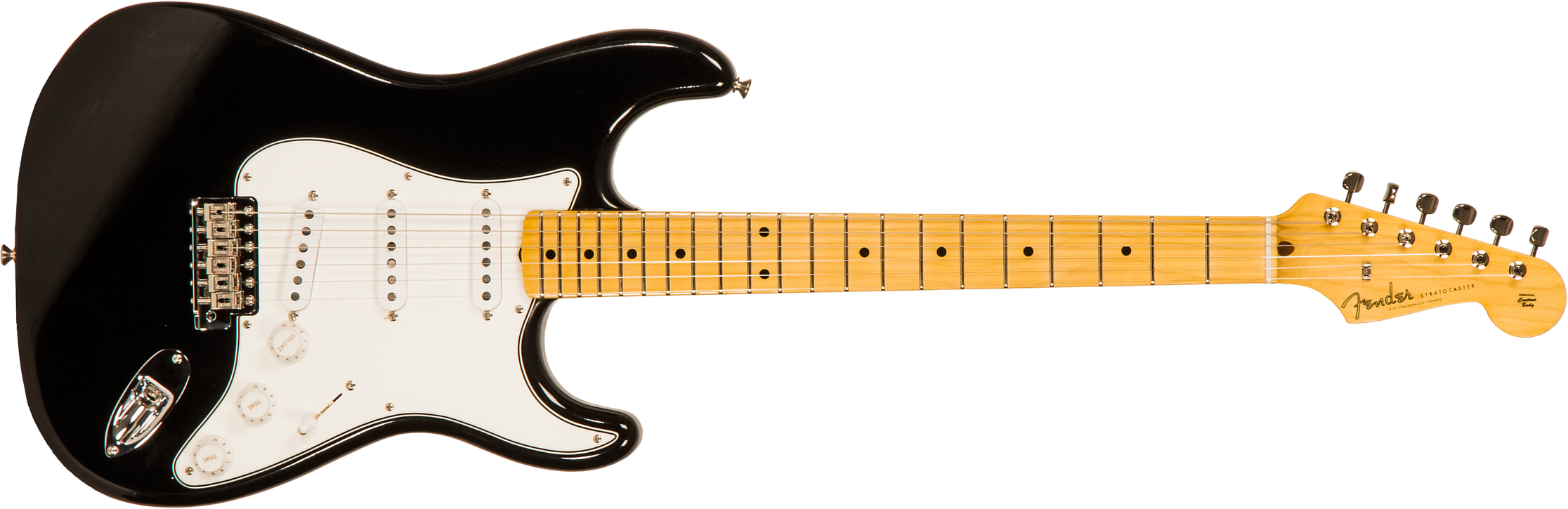 Fender Custom Shop Strat 1958 3s Trem Mn #r113828 - Closet Classic Black - Str shape electric guitar - Main picture