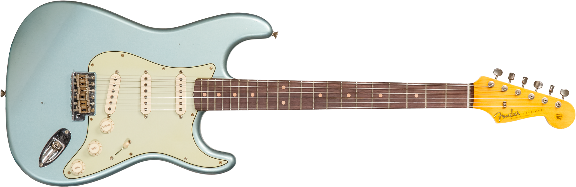 Fender Custom Shop Strat 1959 3s Trem Rw #cz570883 - Journeyman Relic Teal Green Metallic - Str shape electric guitar - Main picture