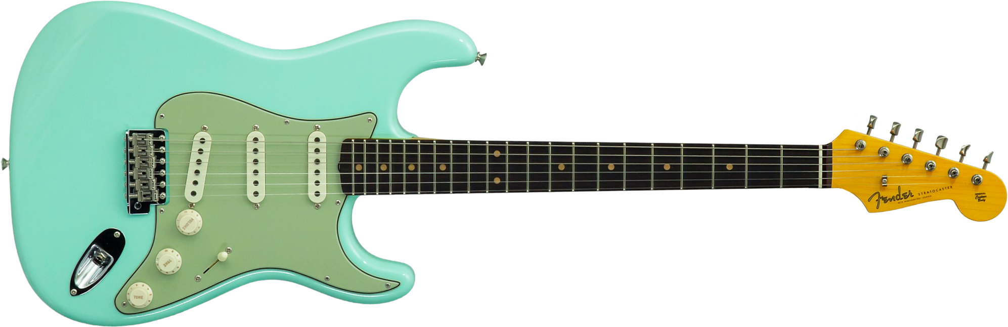 Fender Custom Shop Strat 1959 Vintage Custom 3s Trem Rw #r146975 - Time Capsule Faded Surf Green - Str shape electric guitar - Main picture