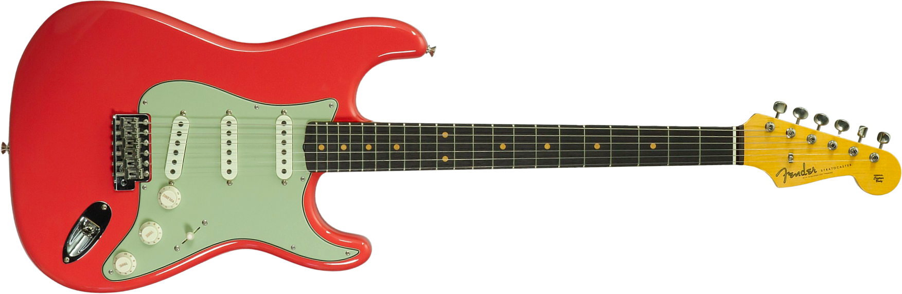 Fender Custom Shop Strat 1959 Vintage Custom 3s Trem Rw #r148219 - Time Capsule Fiesta Red - Str shape electric guitar - Main picture