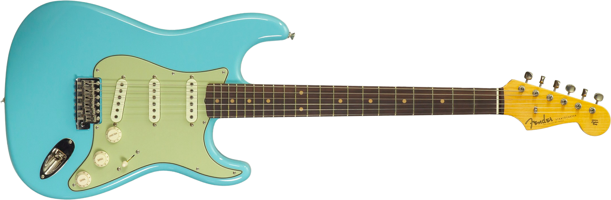 Fender Custom Shop Strat 1959 Vintage Custom 3s Trem Rw #r150835 - Time Capsule Daphne Blue - Str shape electric guitar - Main picture