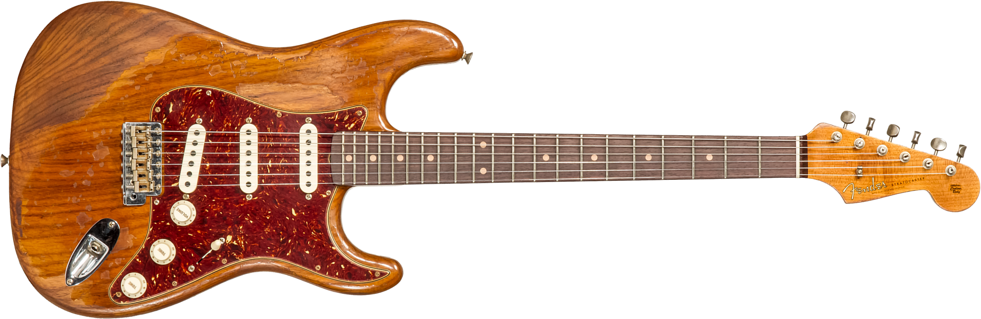 Fender Custom Shop Strat 1961 3s Trem Rw #cz570266 - Super Heavy Relic Natural - Str shape electric guitar - Main picture