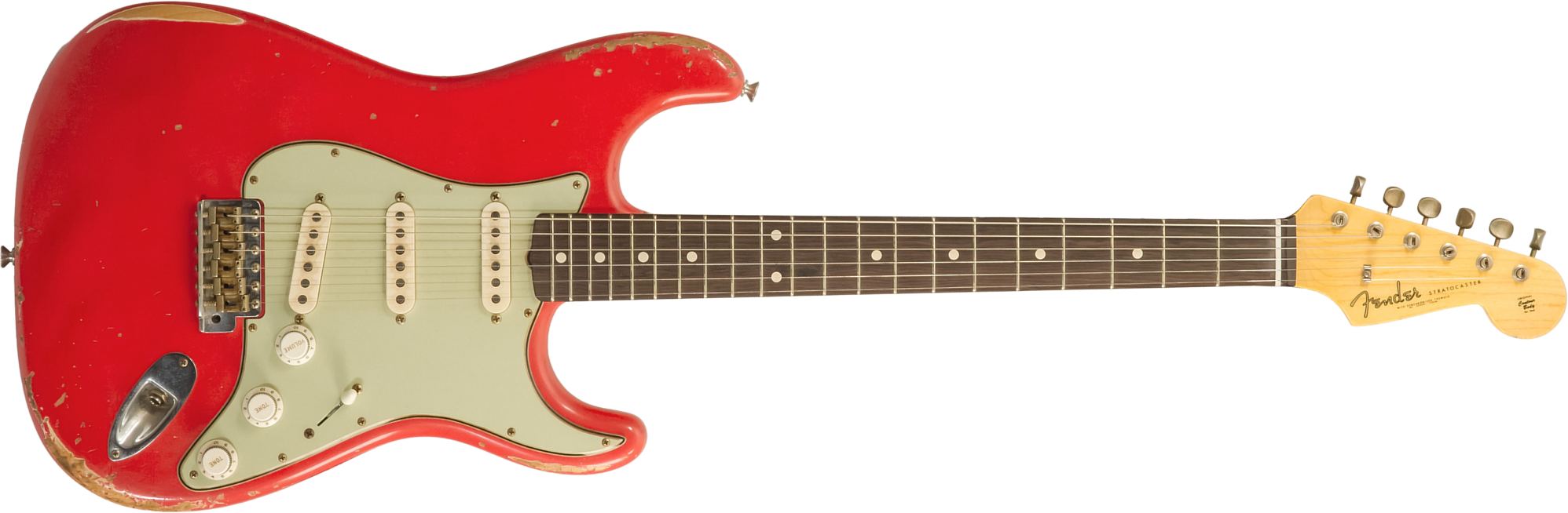 Fender Custom Shop Strat 1961 Masterbuilt K.mcmillin 3s Trem Abw #r132221 - Relic Fiesta Red - Str shape electric guitar - Main picture