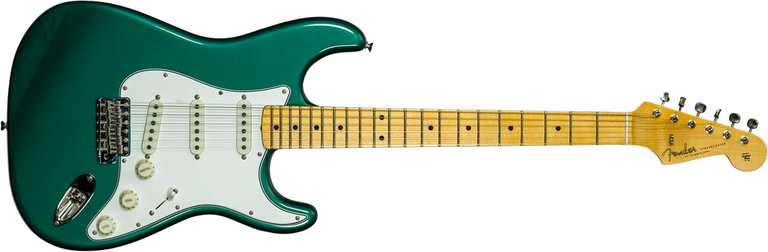 Fender Custom Shop Strat 1962 Vintage Custom 3s Trem Mn #r147972 - Time Capsule Sherwood Green Metallic - Str shape electric guitar - Main picture