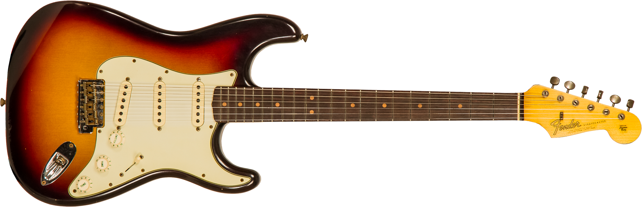 Fender Custom Shop Strat 1964 3s Trem Rw - Journeyman Relic Target 3-color Sunburst - Str shape electric guitar - Main picture