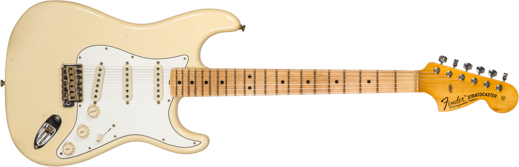 Fender Custom Shop Strat 1969 3s Trem Mn #cz576216 - Journeyman Relic Aged Vintage White - Str shape electric guitar - Main picture