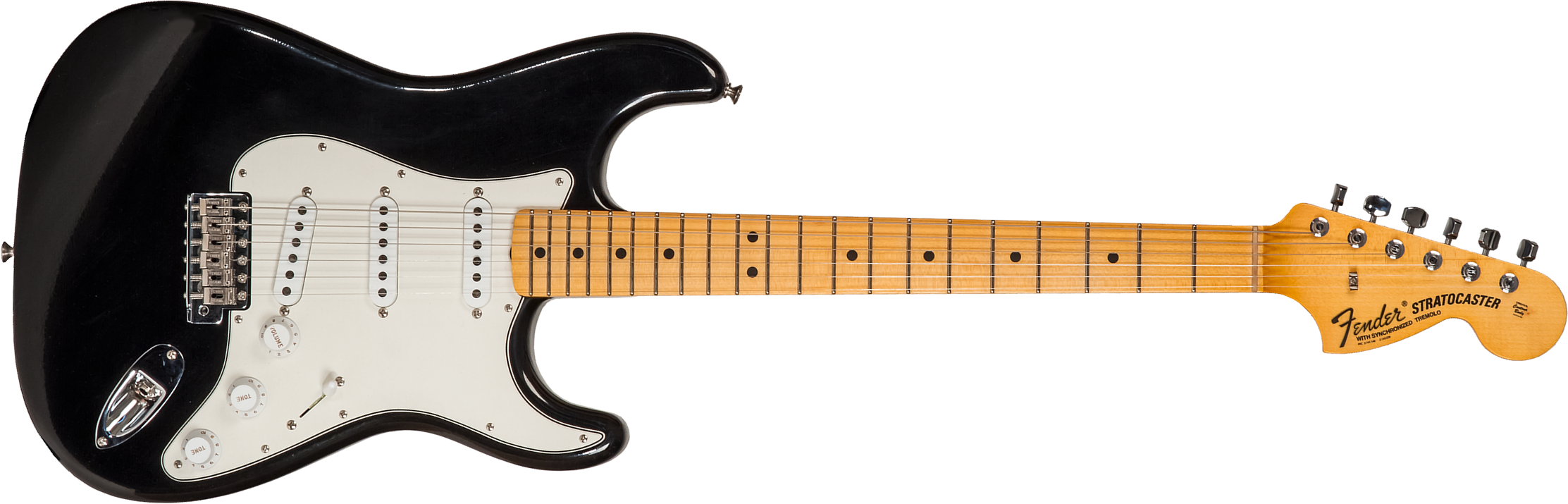 Fender Custom Shop Strat 1969 3s Trem Mn #r127670 - Closet Classic Black - Str shape electric guitar - Main picture