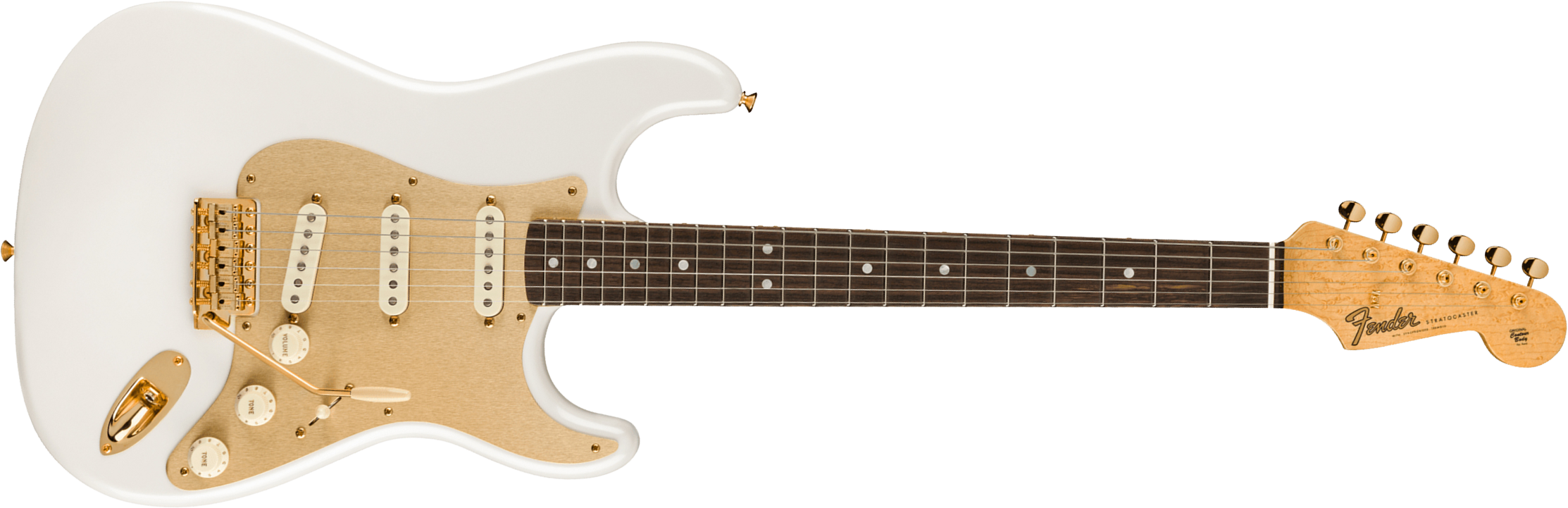 Fender Custom Shop Strat 75th Anniversary Ltd Rw - Nos Diamond White Pearl - Str shape electric guitar - Main picture
