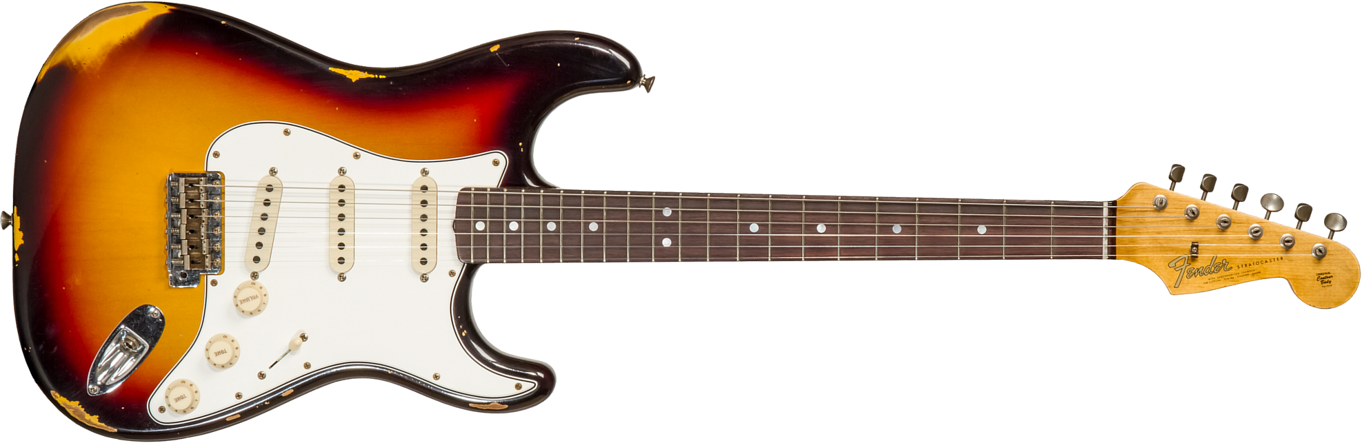 Fender Custom Shop Strat Late 1964 3s Trem Rw #cz569925 - Relic Target 3-color Sunburst - Str shape electric guitar - Main picture