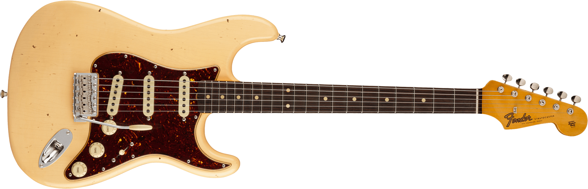 Fender Custom Shop Strat Postmodern Usa Rw - Journeyman Relic Vintage White - Str shape electric guitar - Main picture