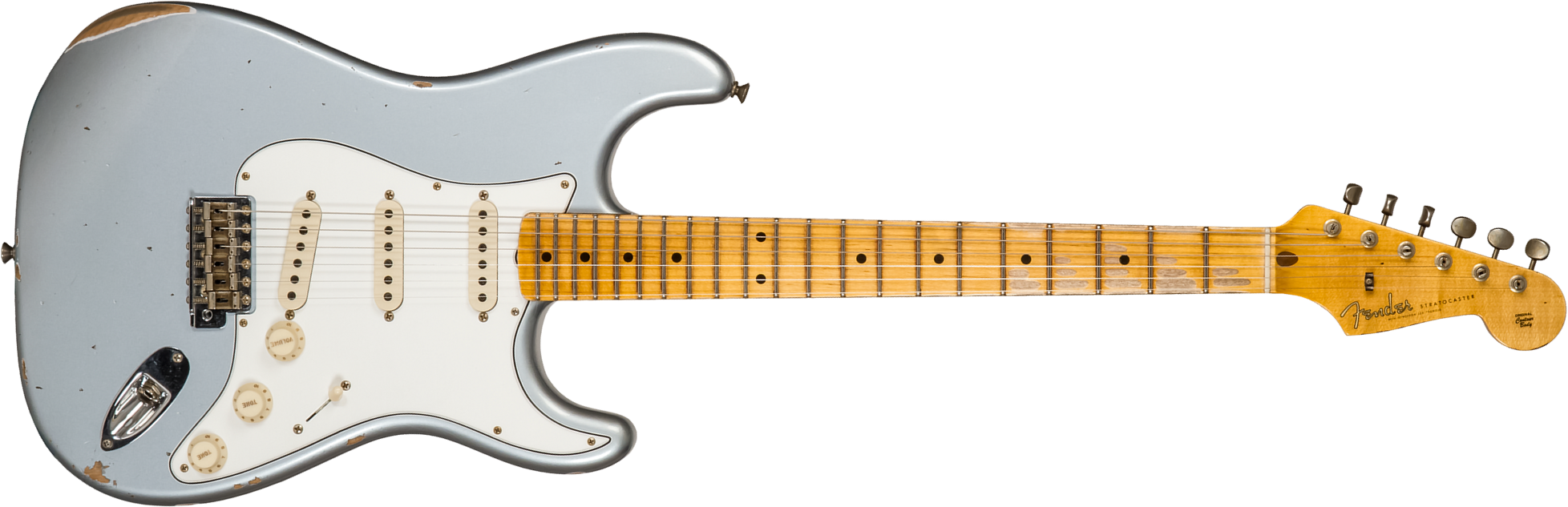Fender Custom Shop Strat Tomatillo Special 3s Trem Mn #cz571096 - Relic Aged Ice Blue Metallic - Str shape electric guitar - Main picture