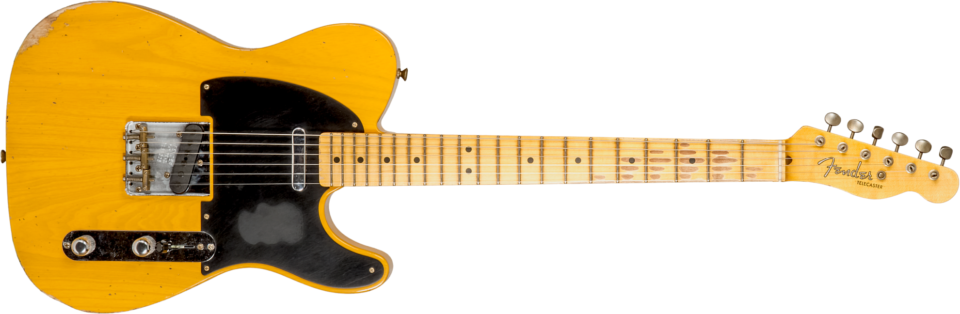Fender Custom Shop Tele 1952 2s Ht Mn #r135225 - Relic Aged Buttercotch Blonde - Tel shape electric guitar - Main picture