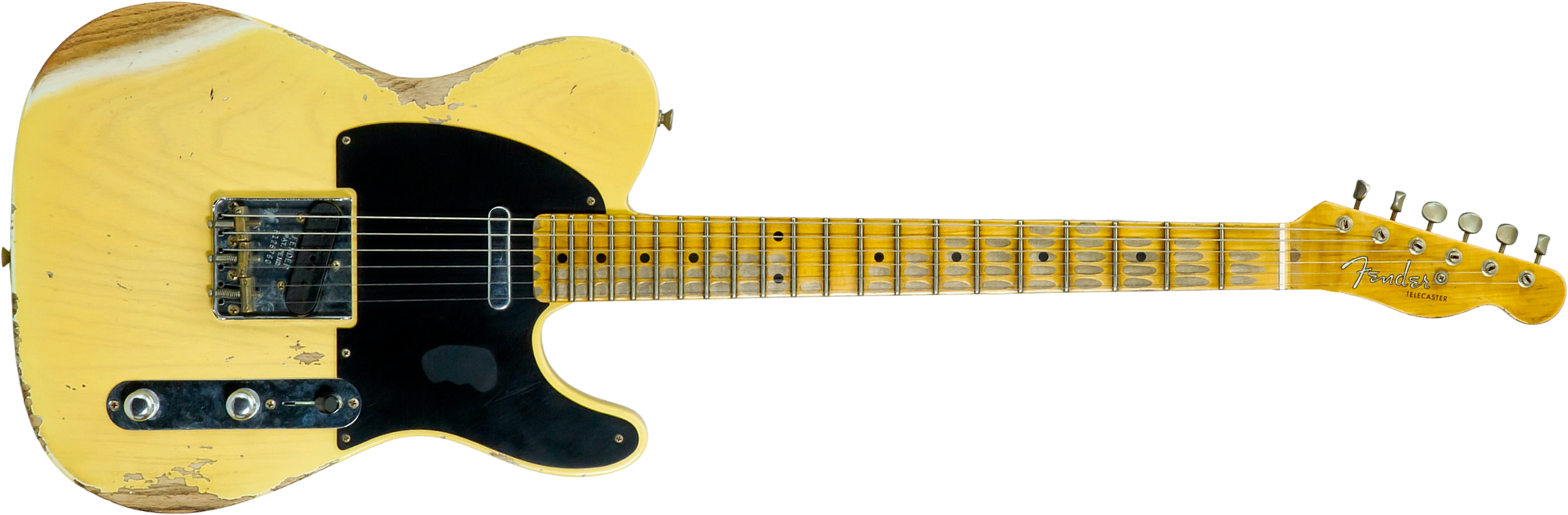 Fender Custom Shop Tele 1953 2s Ht Mn #r126760 - Heavy Relic Nocaster Blonde - Tel shape electric guitar - Main picture