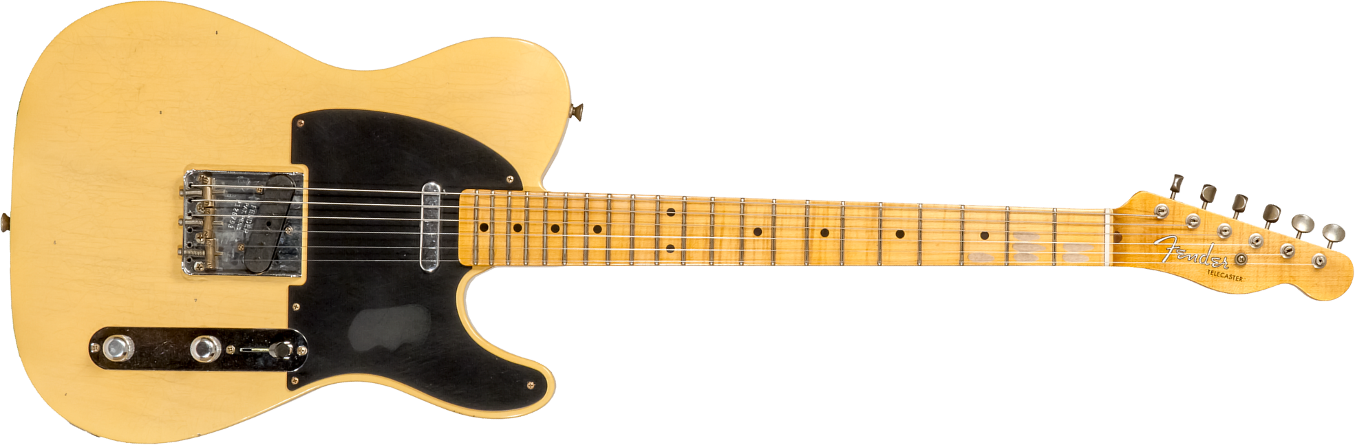Fender Custom Shop Tele 1953 2s Ht Mn #r126793 - Journeyman Relic Aged Nocaster Blonde - Tel shape electric guitar - Main picture