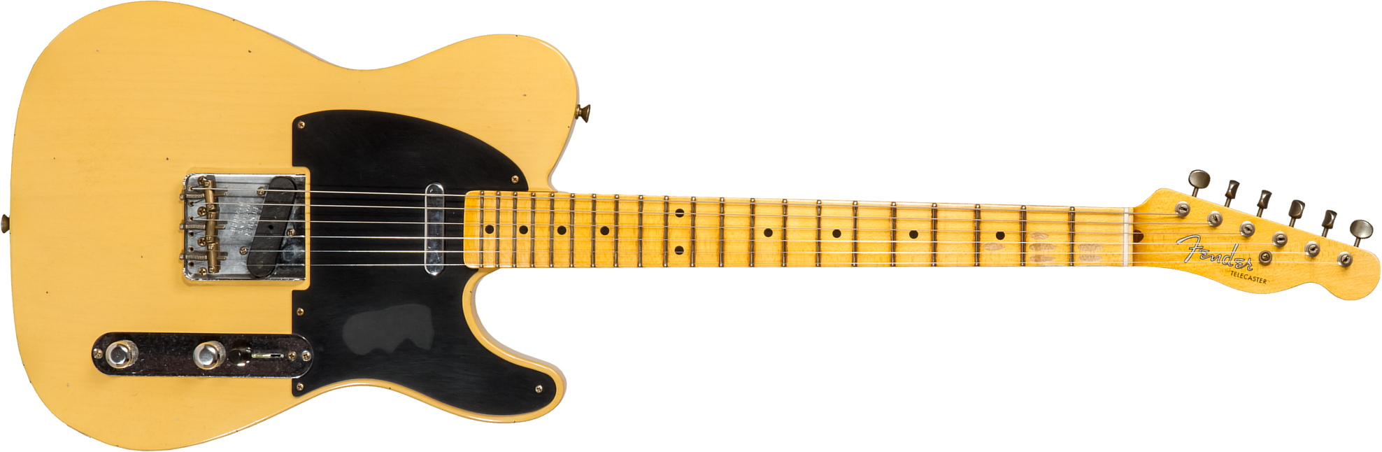 Fender Custom Shop Tele 1953 2s Ht Mn #r128606 - Journeyman Relic Aged Nocaster Blonde - Tel shape electric guitar - Main picture
