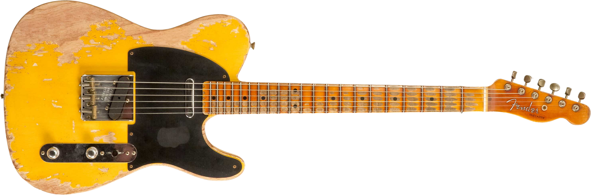 Fender Custom Shop Tele 1953 2s Ht Mn #r128654 - Super Heavy Relic Natural Blonde - Str shape electric guitar - Main picture