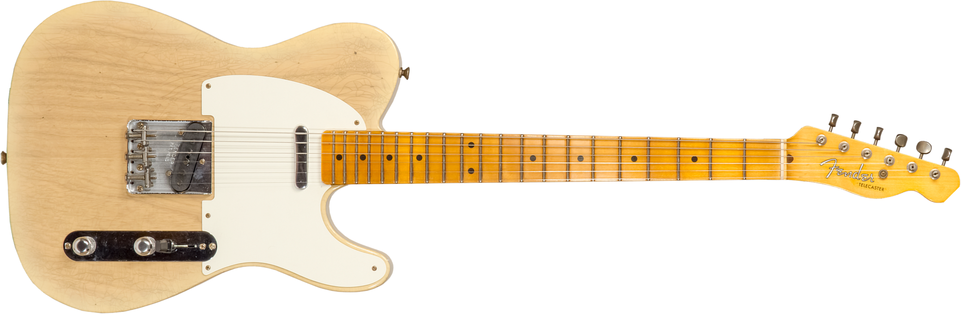 Fender Custom Shop Tele 1955 2s Ht Mn #cz570232 - Journeyman Relic Natural Blonde - Tel shape electric guitar - Main picture