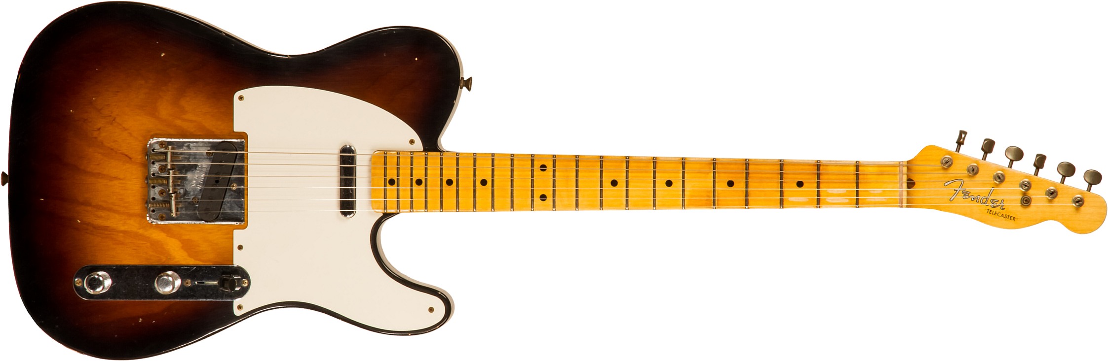 Fender Custom Shop Tele 1955 Ltd 2s Ht Mn #cz560649 - Relic Wide Fade 2-color Sunburst - Tel shape electric guitar - Main picture