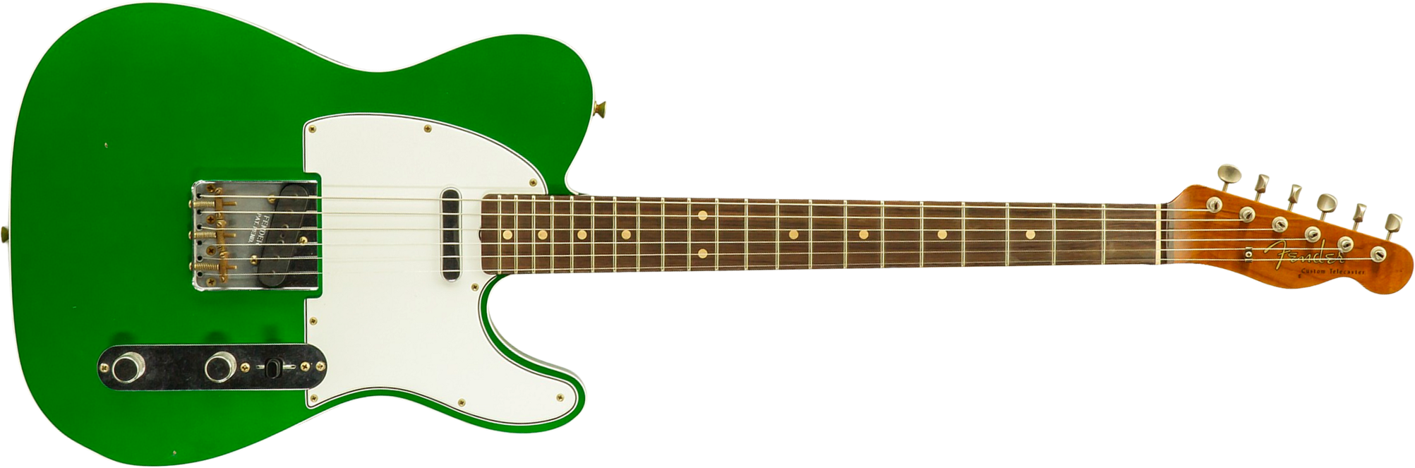 Fender Custom Shop Tele 1959 Vintage Custom 2s Ht Rw #r147917 - Journeyman Relic Candy Green - Tel shape electric guitar - Main picture