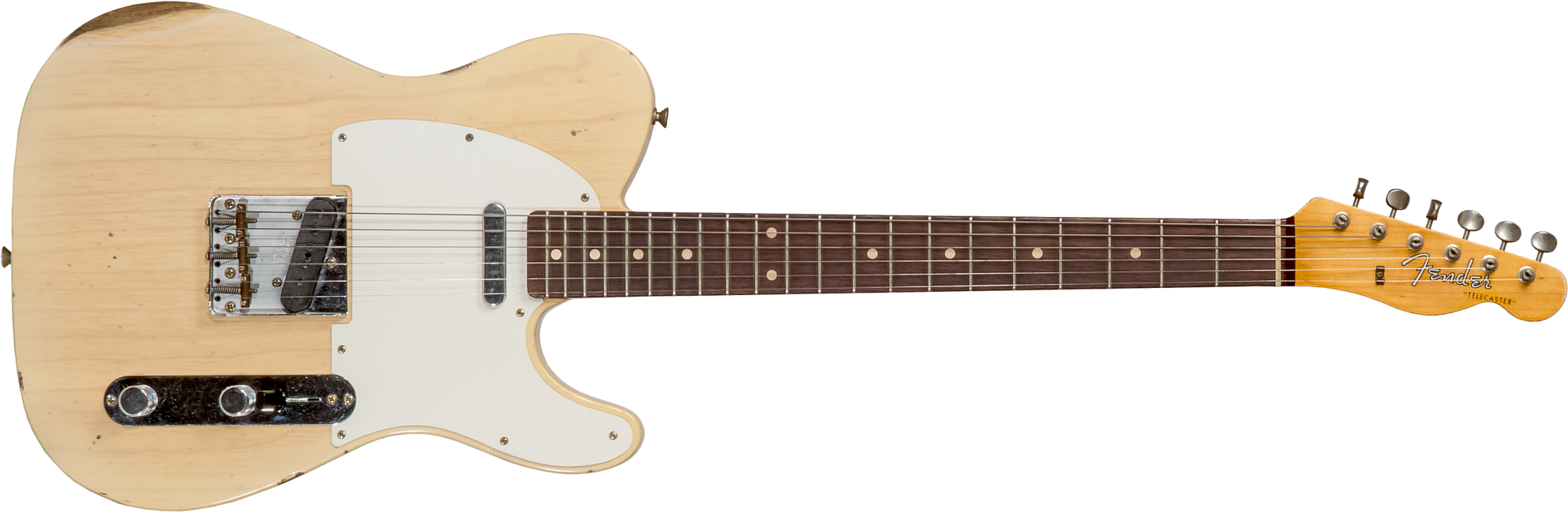 Fender Custom Shop Tele 1960 2s Ht Rw #cz569492 - Relic Natural Blonde - Tel shape electric guitar - Main picture