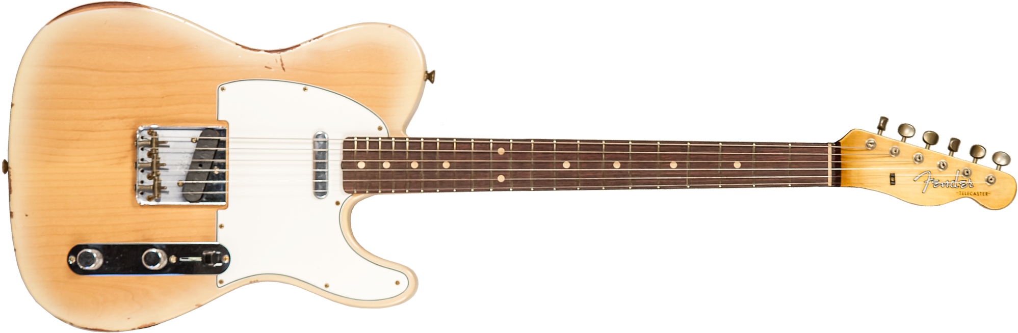 Fender Custom Shop Tele 1960 2s Ht Rw #r135928 - Relic Natural Blonde - Tel shape electric guitar - Main picture