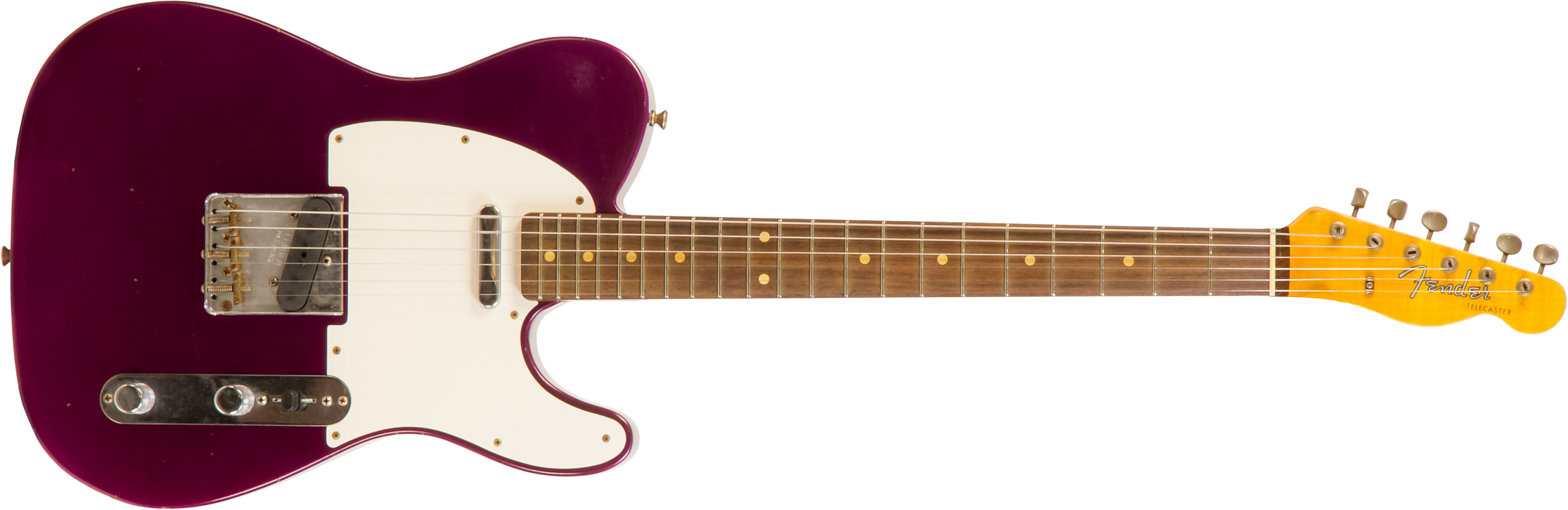 Fender Custom Shop Tele 1960 Rw #cz549121 - Journeyman Relic Purple Metallic - Tel shape electric guitar - Main picture