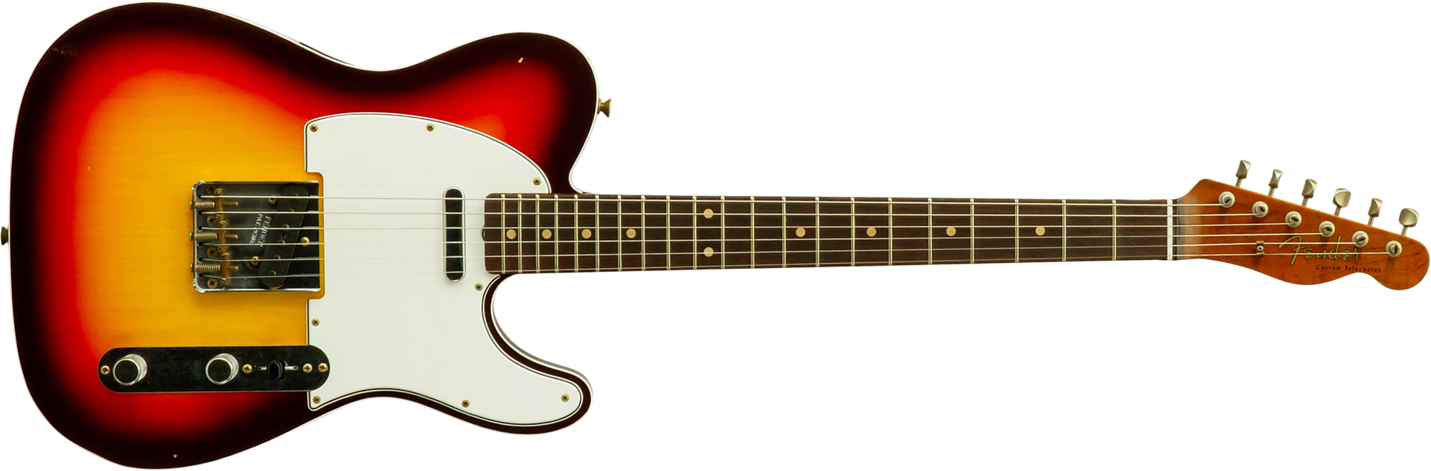 Fender Custom Shop Tele 1960 Vintage Custom 2s Ht Rw #r147862 - Journeyman Relic 3-color Sunburst - Tel shape electric guitar - Main picture