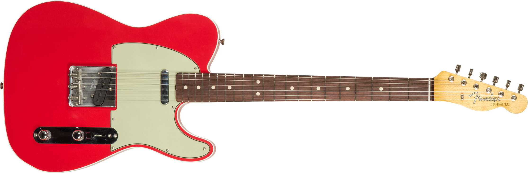 Fender Custom Shop Tele 1963 2s Ht Rw #r127693 - Closet Classic Fiesta Red - Tel shape electric guitar - Main picture