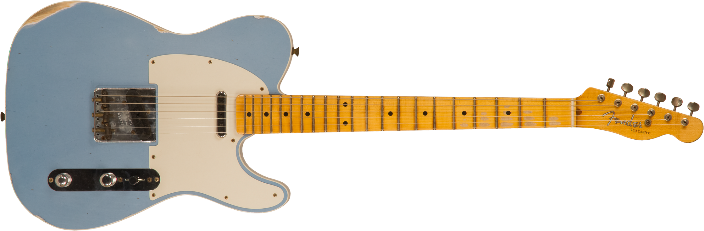 Fender Custom Shop Tele Custom Tomatillo 2s Ht Mn #r110879 - Relic Lake Placid Blue - Tel shape electric guitar - Main picture