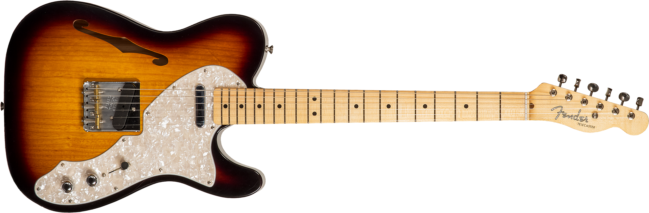 Fender Custom Shop Tele Thinline '50s 2s Ht Mn #r128616 - Closet Classic 2-color Sunburst - Tel shape electric guitar - Main picture