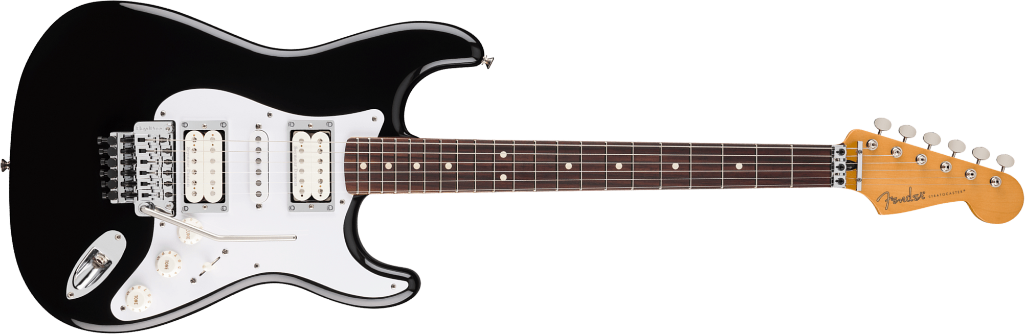 Fender Dave Murray Strat 50th Ann. Mex Ltd Signature Hsh Seymour Duncan Fr Rw - Black - Signature electric guitar - Main picture