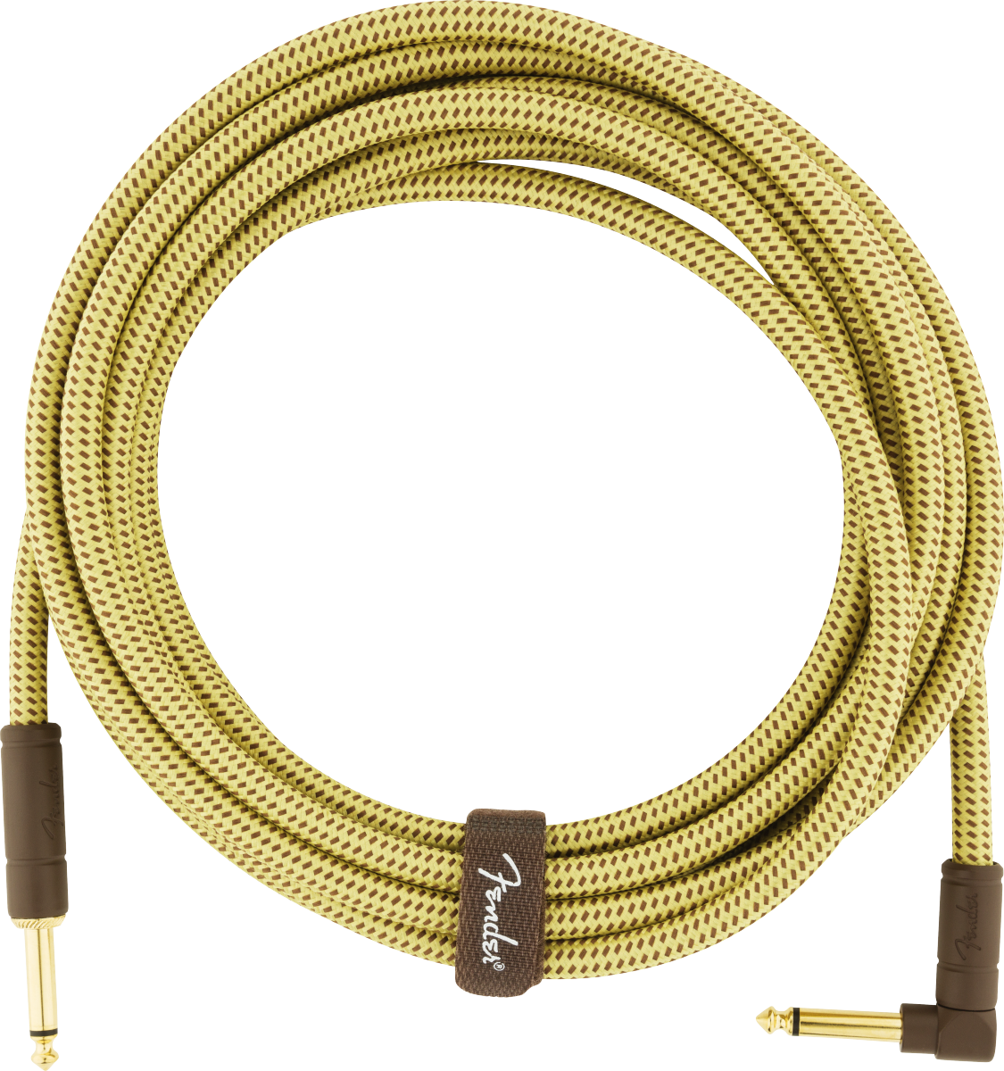 Fender Deluxe Instrument Cable Droit/coude 15ft  Tweed - Cable - Main picture